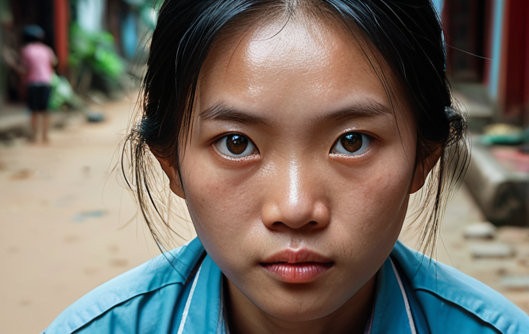 A sincere eye contact conveying confidence and openness, contrasted with shifty eyes indicating dishonesty, in a Vietnamese setting.