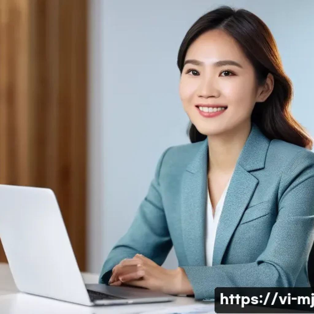 비언어적 커뮤니케이션 훈련을 위한 도구 - **Prompt:** A confident and approachable Vietnamese business professional, a woman in her early 30s,...