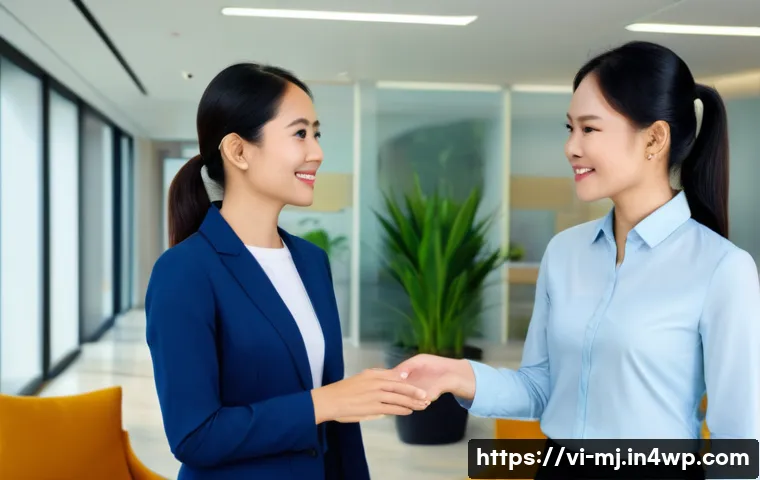 비언어적 커뮤니케이션의 기본 원칙 - A professional Vietnamese office meeting scene featuring diverse colleagues actively engaging in com...